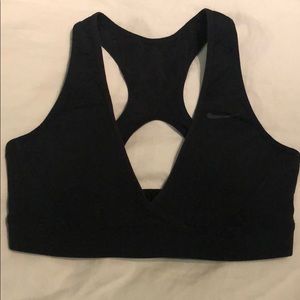 Nike low cut padded sports bra black sz xs